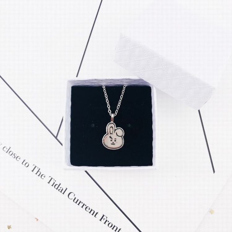 BTS BT21 Rabbit style Titanium steel hypoallergenic pendant necklace 15G price for 2 pcs