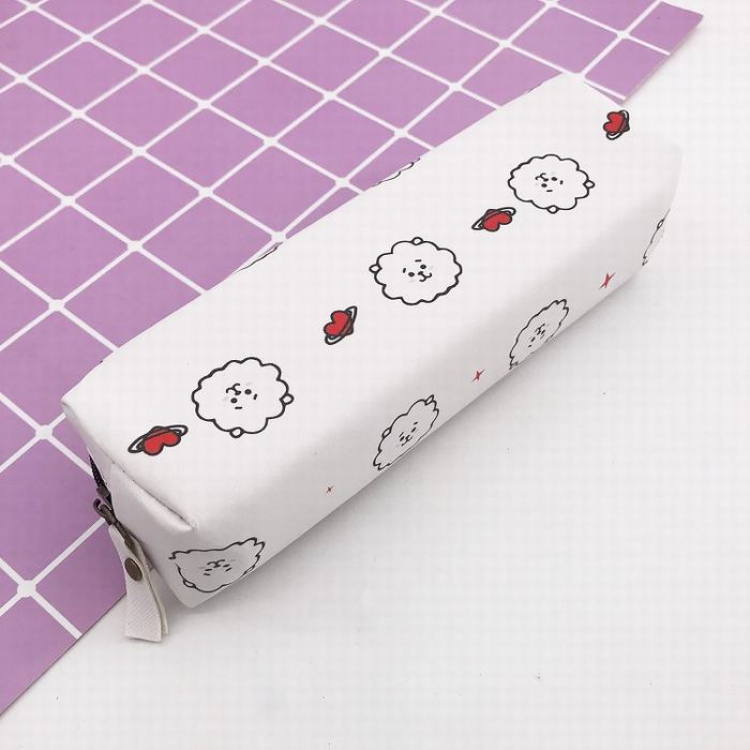 BTS Lamb PU Printing student stationery box stationery bag storage bag purse 18X5X5CM 45G price for 2 pcs