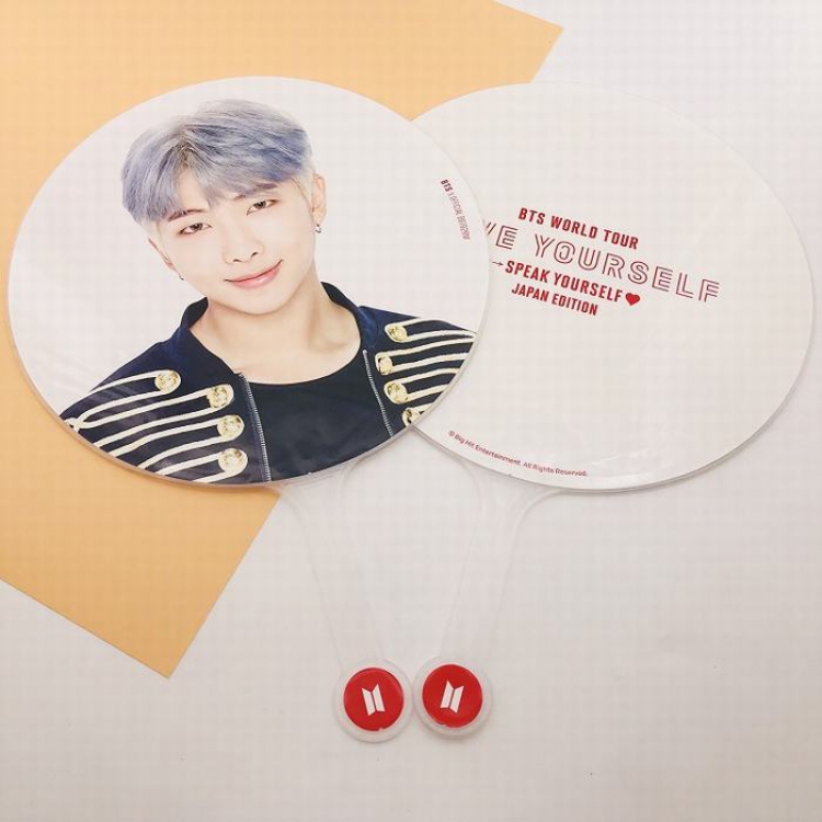 BTS RM Same paragraph Round fan 29.5x29.5CM 85G Independent OPP package price for 2 pcs