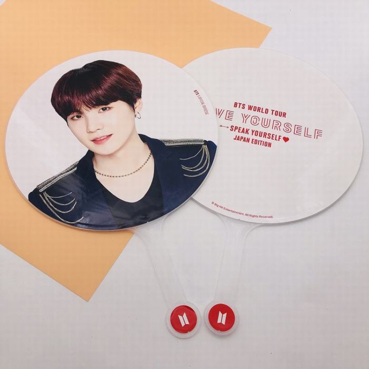 BTS SUGA Same paragraph Round fan 29.5x29.5CM 85G Independent OPP package price for 2 pcs