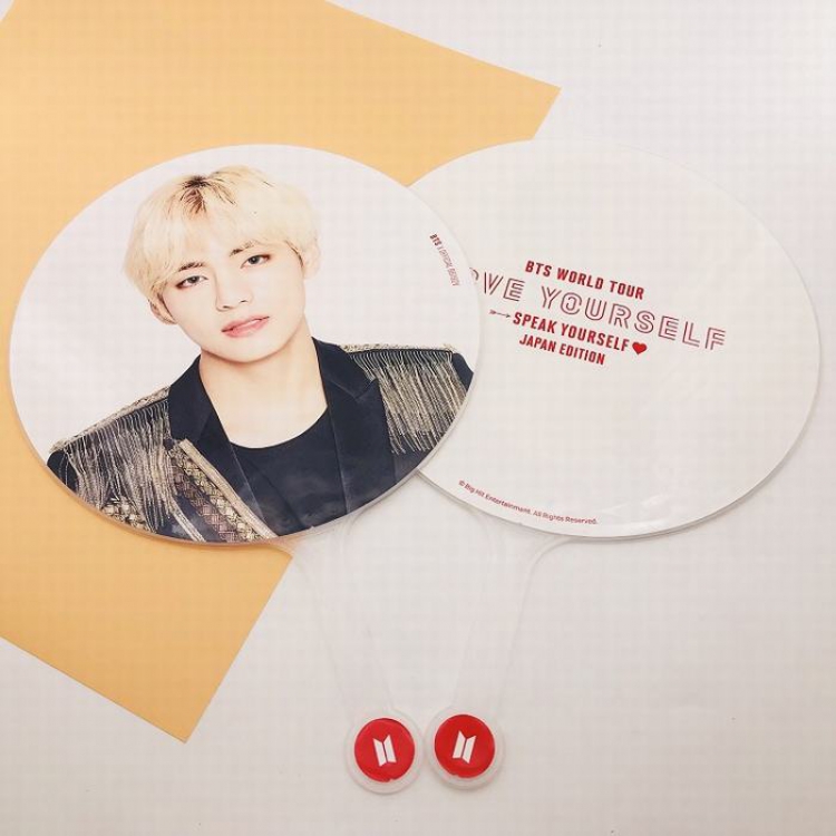 BTS  V Same paragraph Round fan 29.5x29.5CM 85G Independent OPP package price for 2 pcs