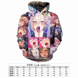 Ahegao color Hooded pullover s...
