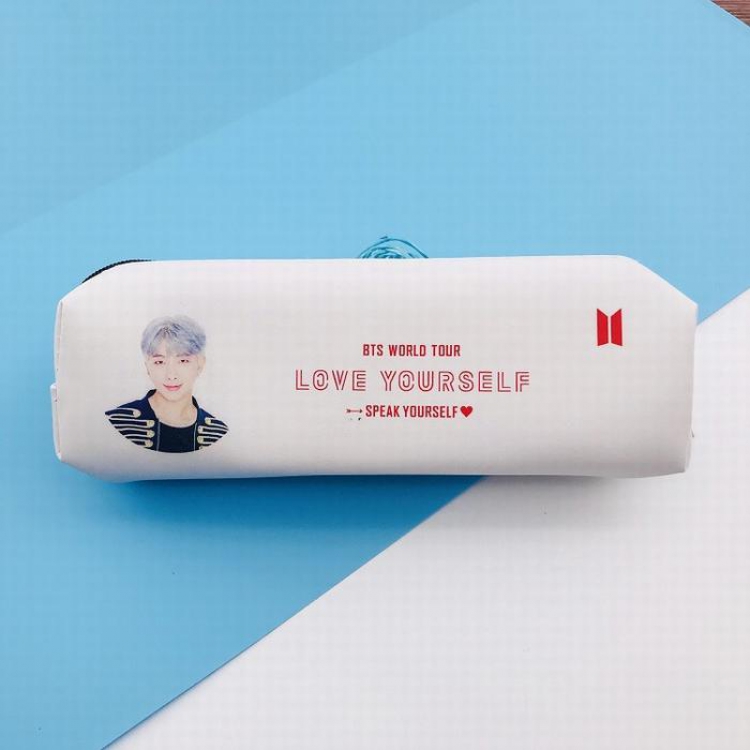 BTS RM Collection photo PU Leather printed pencil case storage bag purse 45G 18X5X5CM price for 2 pcs