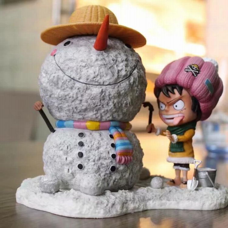 One Piece Snowman Luffy Boxed Figure Decoration Model 18CM 20X15X20CM 0.74KGS