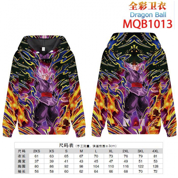 Dragon Ball Full color zipper hooded Patch pocket Coat Hoodie 9 sizes from XXS to 4XL MQB1013