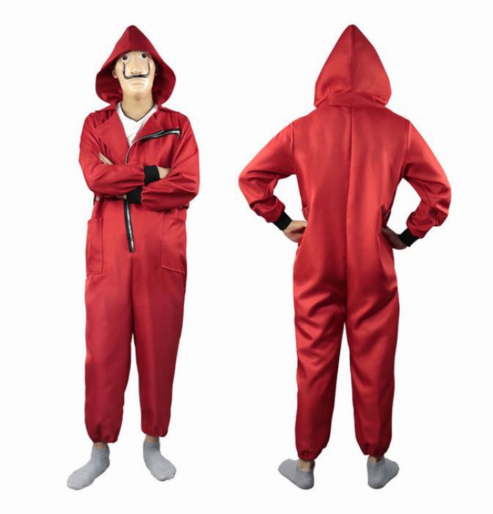 House of Paper  Dali Red jumpsuit clown suit cosplay  9 sizes from Sto XXL