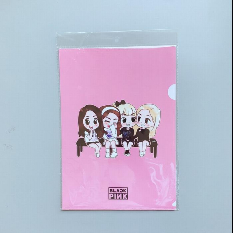 Blackpink Cartoon folder file bag 22x31CM 15G Transparent OPP card package price for 10 pcs