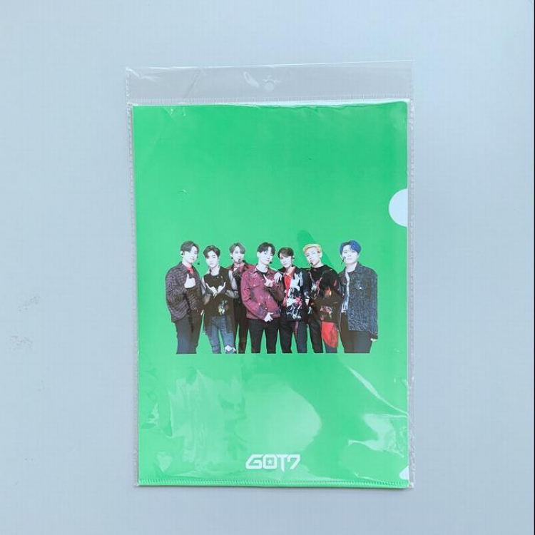 GOT7 Cartoon folder file bag 22x31CM 15G Transparent OPP card package price for 10 pcs