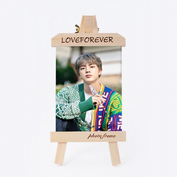 BTS JIN Photo frame easel wooden photo frame 6 inches price for 5 pcs