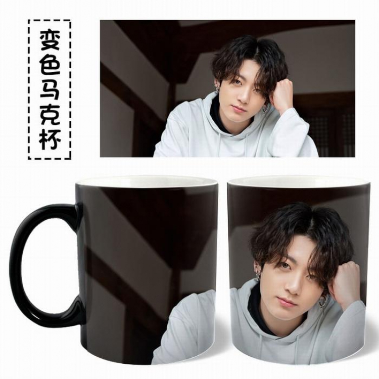 BTS Jung Kook Black Water mug color changing cup