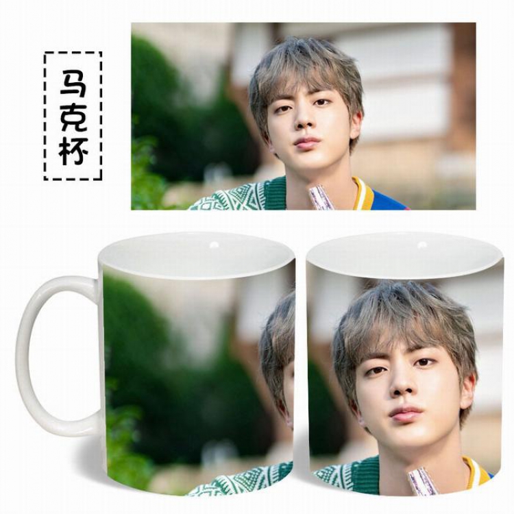 BTS Jin White Water mug color changing cup