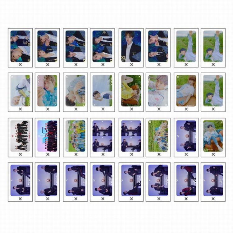 X1 Produce×101 Korean star LOGO Small card photo a set of 32 2M 48G  price for 8 sets