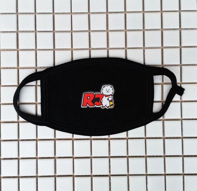BTS BT21 lamb Three-layer cotton boutique mask 25X11CM 10G transparent OPP bag price for 5 pcs