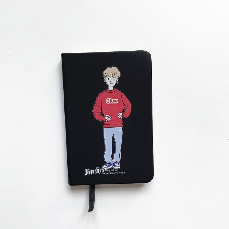 BTS JIMIN Cartoon notebook PU elastic strap notepad 9X14CM 105G price for 3 pcs