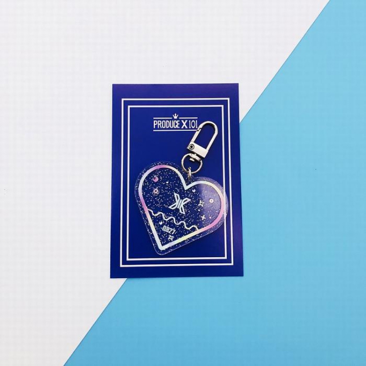 X ONE Heart-shaped glitter key ring pendant 7.5X5.5CM 12G price for 5 pcs