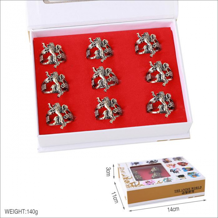 Game Of Thrones lion Bronze Ring kingdom hearts price for 9 pcs a set