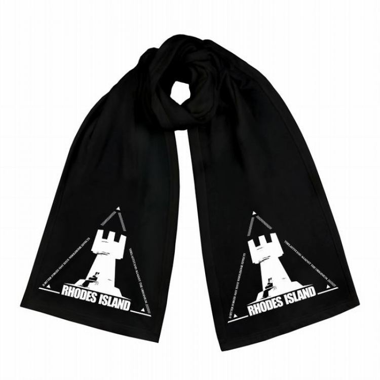 Arknights-6 Black Double-sided water velvet impression scarf 170X34CM