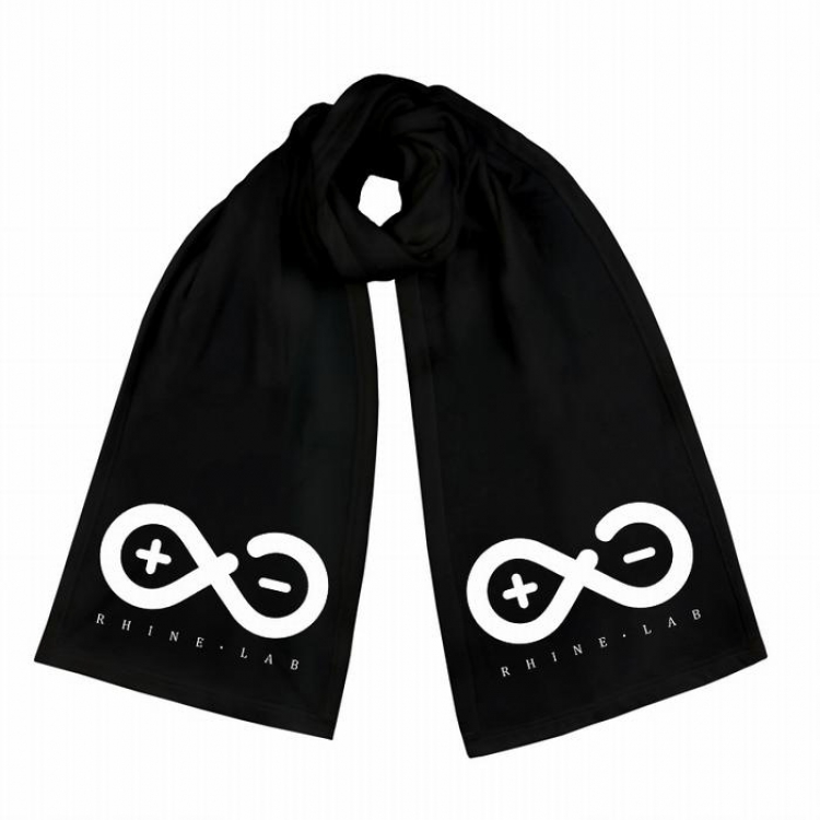 Arknights-5 Black Double-sided water velvet impression scarf 170X34CM