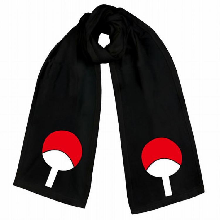 Naruto-9 Black Double-sided water velvet impression scarf 170X34CM