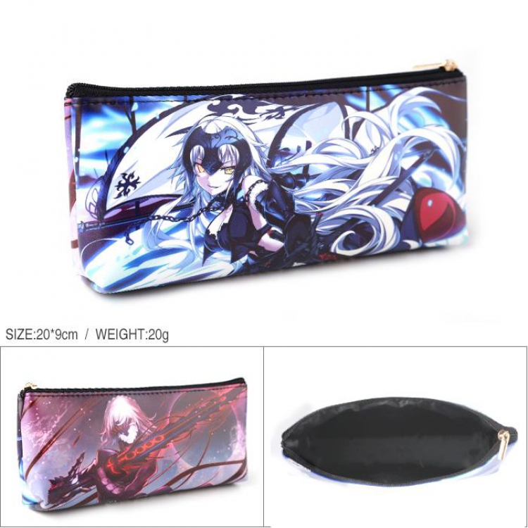 Fate stay night Full color PU zipper student pencil bag storage bag cosmetic bag