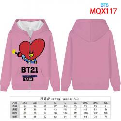 BTS BT21 Full color zipper hoo...