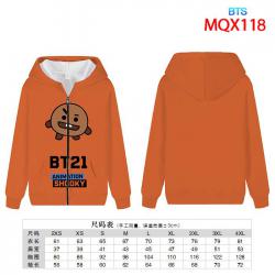 BTS BT21 Full color zipper hoo...