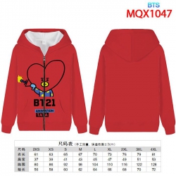 BTS Full color zipper hooded P...