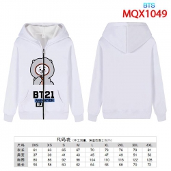 BTS Full color zipper hooded P...