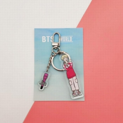 BTS  JIN Cartoon keychain WORL...