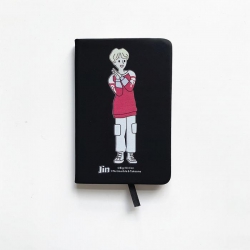 BTS JIN Cartoon notebook PU el...