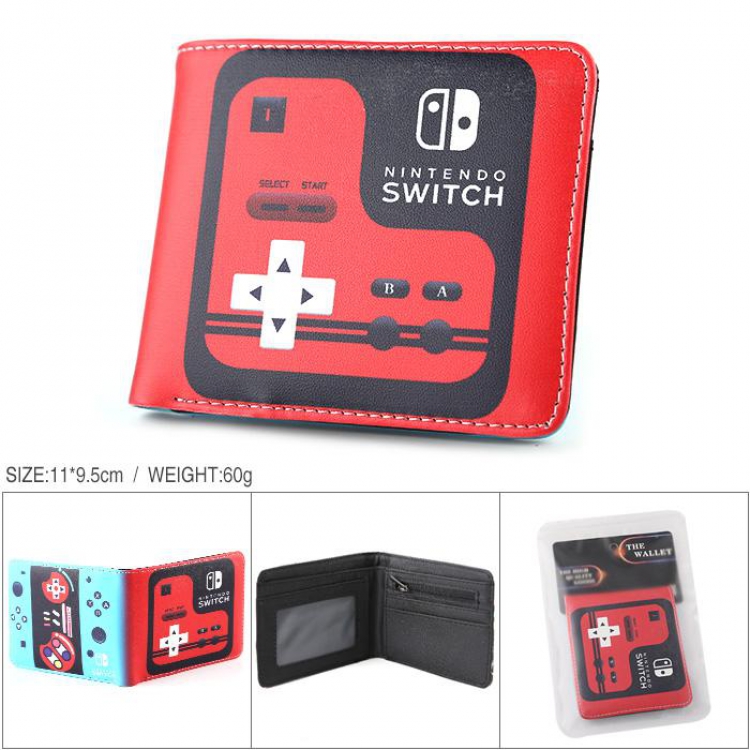 Nintendo Full color PU silk screen two fold short card holder wallet