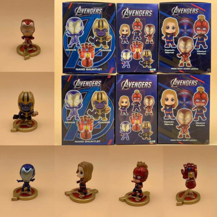 The Avengers  a set of six Boxed Figure Decoration Model 7X9X12CM 235G