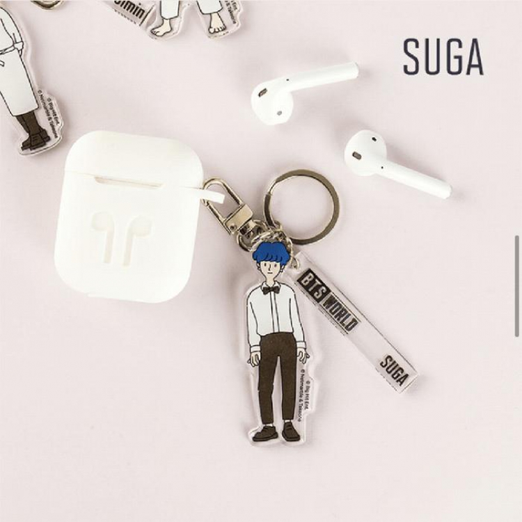BTS Korean Celebrity SUGA Acrylic keychain pendant 85CM 约20G price for 5 pcs