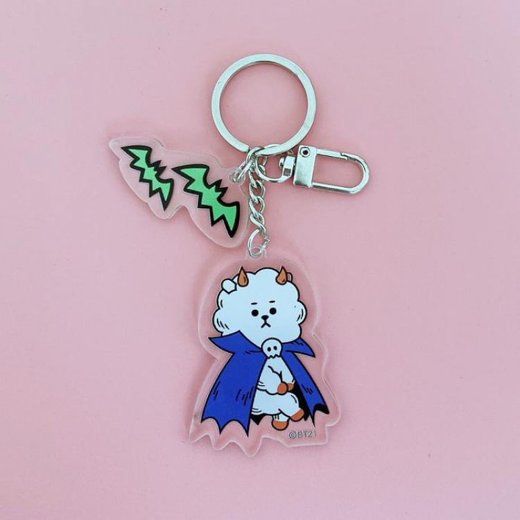 BTS lamb Cartoon transparent acrylic keychain pendant price for 5 pcs