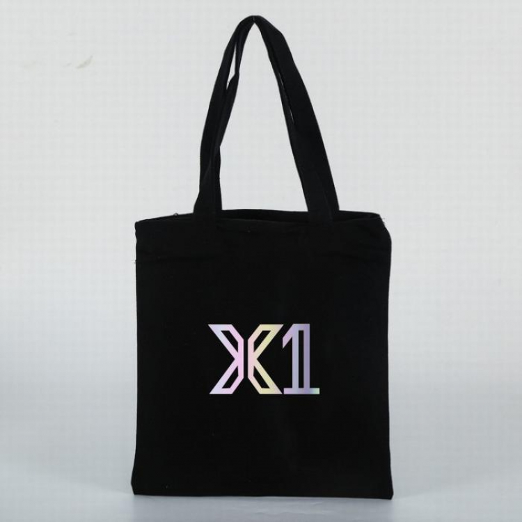 X ONE Around the concert black Canvas shoulder bag storage bag 30X35CM 100G price for 2 pcs Style A