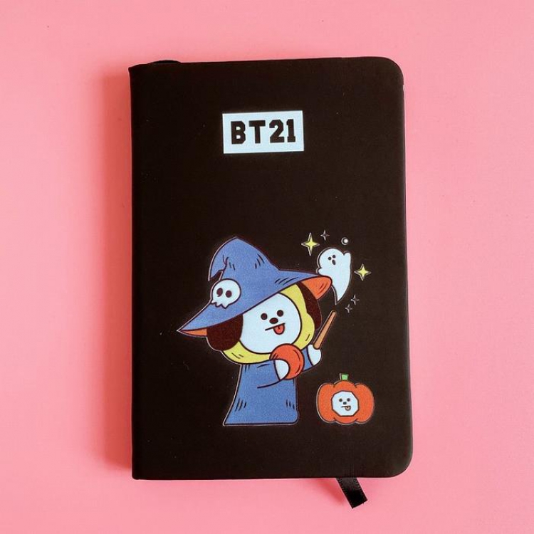 BTS Puppy Cartoon shape PU elastic strap notebook diary 9X14CM 105G price for 5 pcs