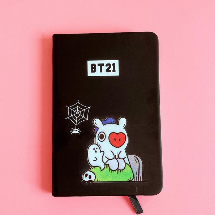 BTS Pony Cartoon shape PU elastic strap notebook diary 9X14CM 105G price for 5 pcs