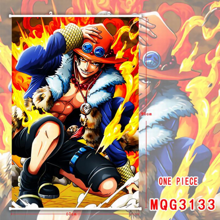 One Piece White Plastic rod Cloth painting Wall Scroll 60X90CM MQG3133