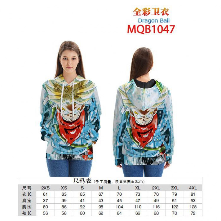 Dragon Ball Full color zipper hooded Patch pocket Coat Hoodie 9 sizes from XXS to 4XL MQB1047