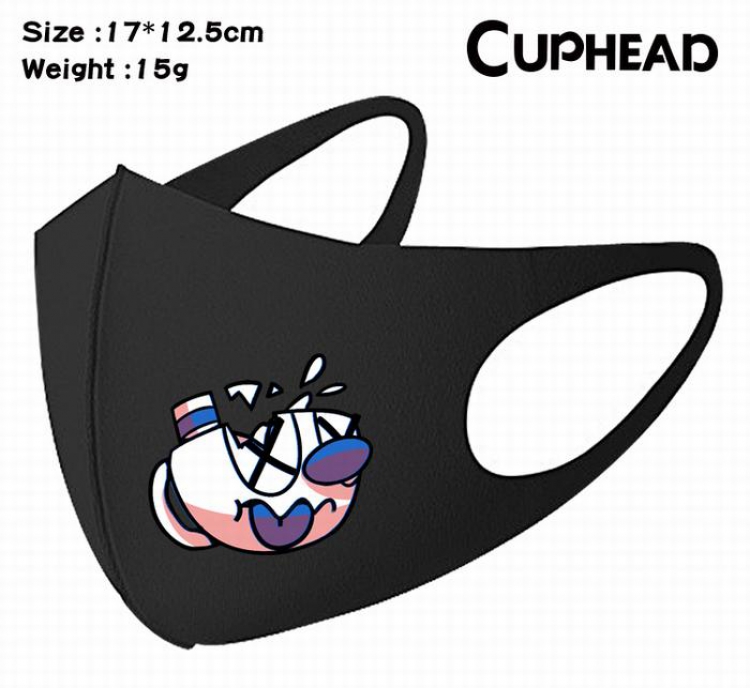 Cuphead-14A Black Anime color printing windproof dustproof breathable mask price for 5 pcs