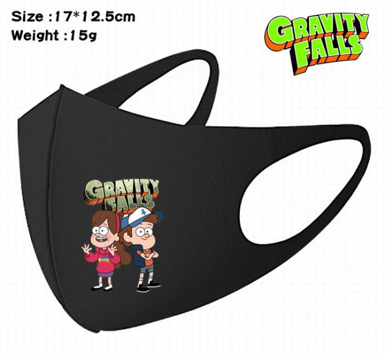 Gravity Falls-5A Black Anime color printing windproof dustproof breathable mask price for 5 pcs
