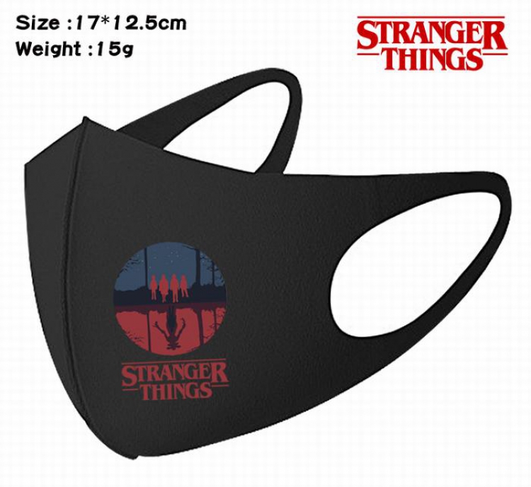 Stranger Things-11A Black Anime color printing windproof dustproof breathable mask price for 5 pcs