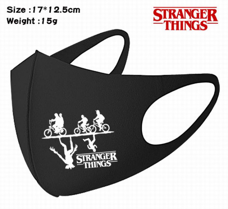 Stranger Things-14A Black Anime color printing windproof dustproof breathable mask price for 5 pcs