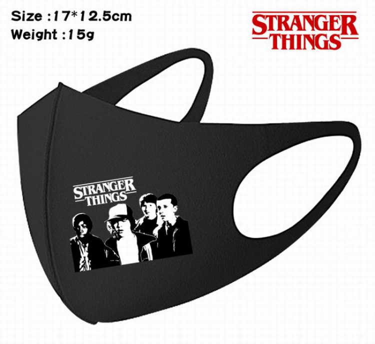 Stranger Things-16A Black Anime color printing windproof dustproof breathable mask price for 5 pcs