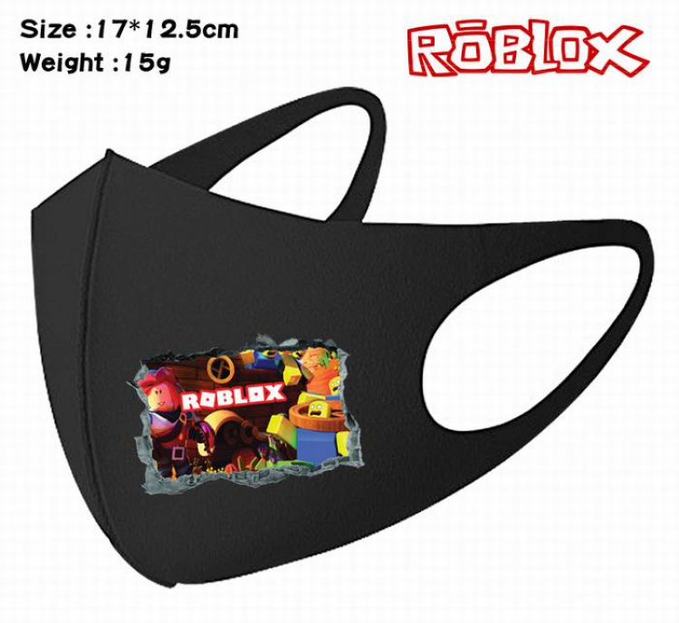 Roblox-6A Black Anime color printing windproof dustproof breathable mask price for 5 pcs