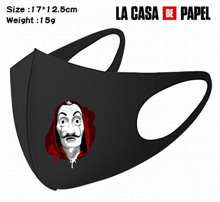 House of Paper -6A Black Anime color printing windproof dustproof breathable mask price for 5 pcs