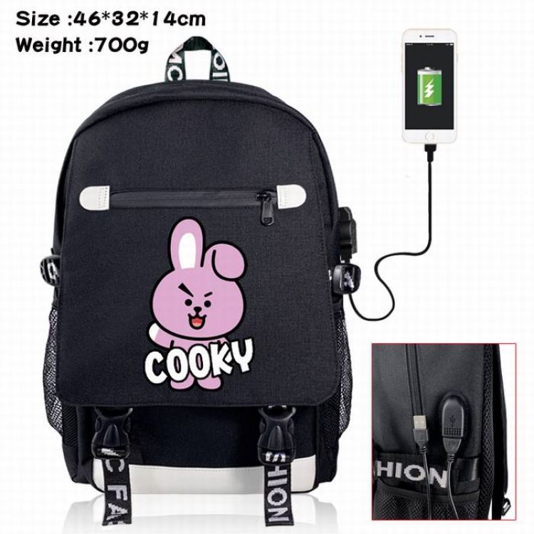 BTS-12A Black Color data cable Backpack