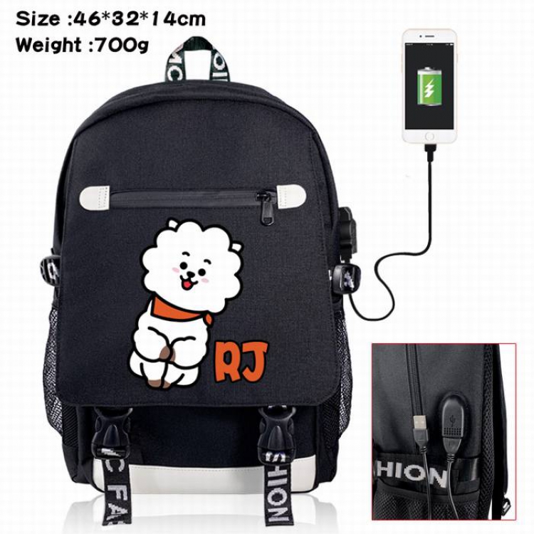 BTS-14A Black Color data cable Backpack
