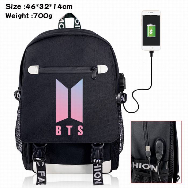 BTS-4A Black Color data cable Backpack