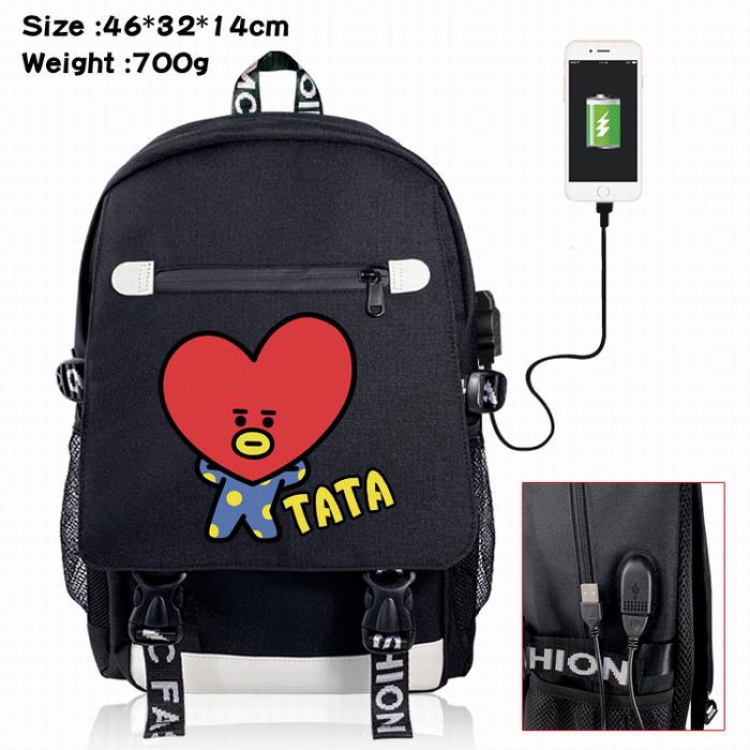 BTS-9A Black Color data cable Backpack